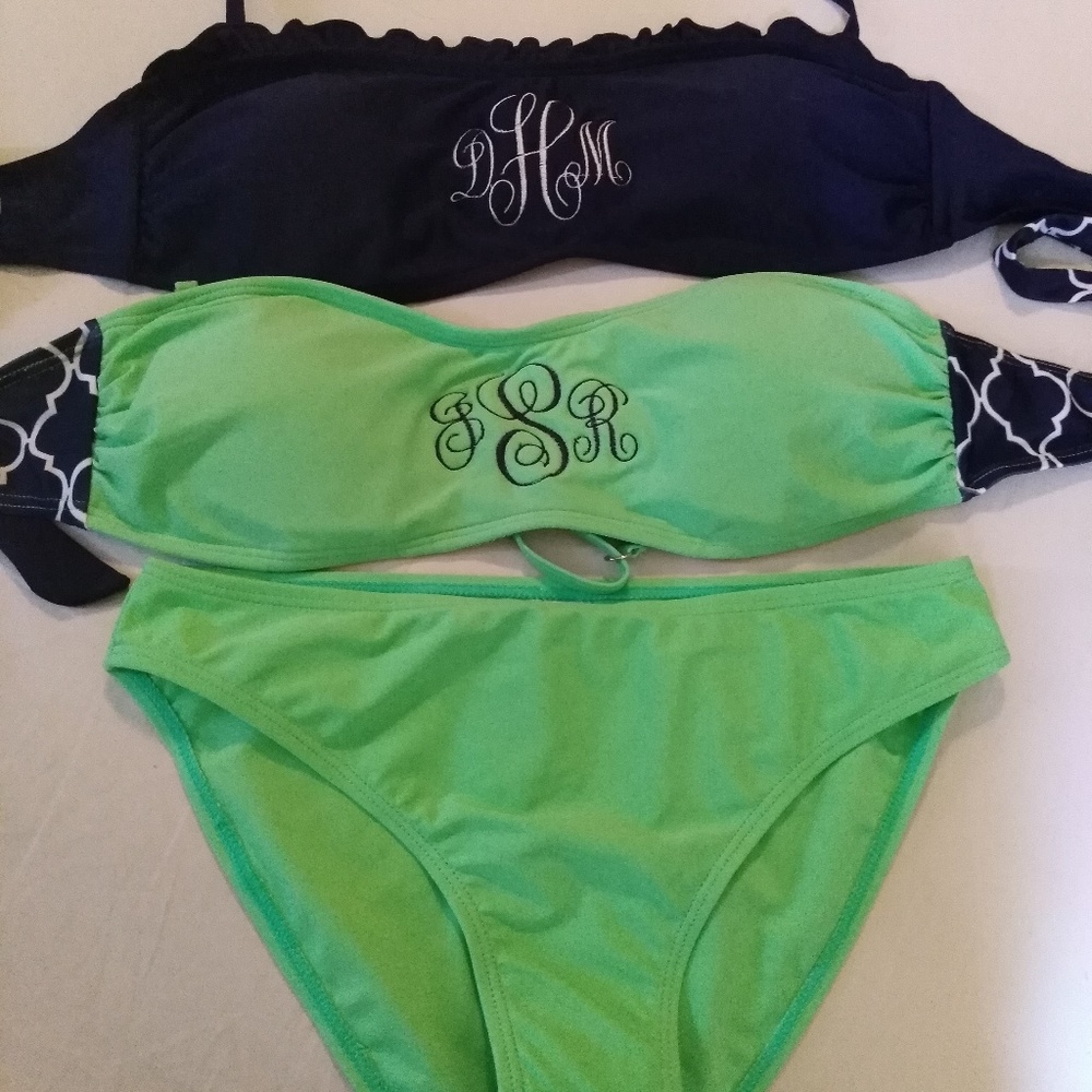 Brand New Monogrammed Swimsuits!